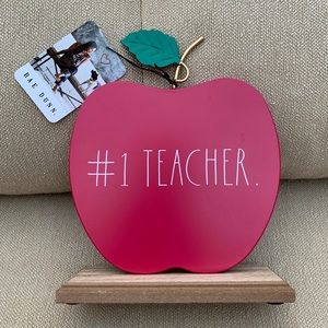 Rae Dunn #1 Teacher Apple Decor NWT